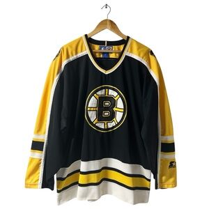 STARTER 90’s Boston Bruins NHL Jersey Size Extra Large/XL Bears on Shoulders